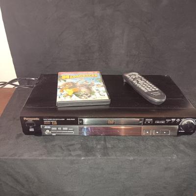 PANASONIC DVD PLAYER WITH REMOTE AND A MOVIE