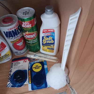 STAINLESS STEEL WASTE CAN, CLEANING PRODUCTS AND MORE