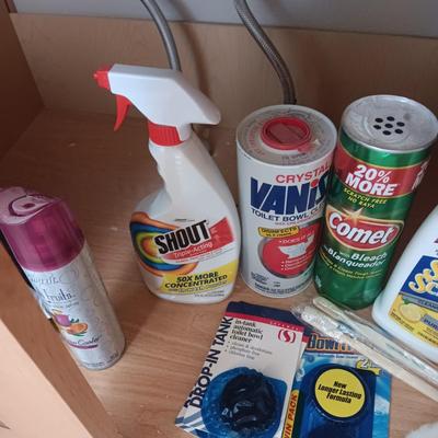 STAINLESS STEEL WASTE CAN, CLEANING PRODUCTS AND MORE