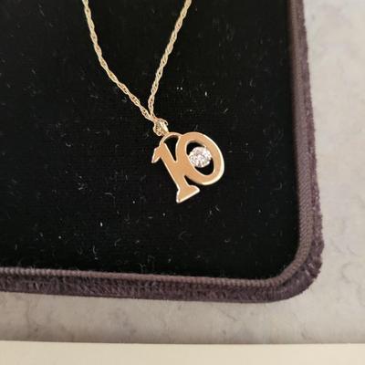 14K GOLD NECKLACE AND PENDANT