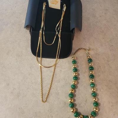 FABRINI NECKLACE AND TRIFARI NECKLACE