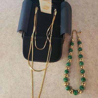 FABRINI NECKLACE AND TRIFARI NECKLACE