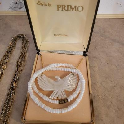 SARAH COV NECKLACE, SIGRID EARRINGS AND PRIMO NECKLACE