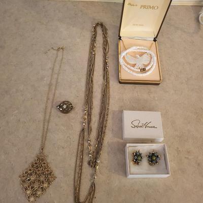 SARAH COV NECKLACE, SIGRID EARRINGS AND PRIMO NECKLACE
