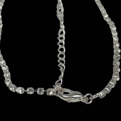 Vintage Green Rhinestone Crystal Adjustable Necklace