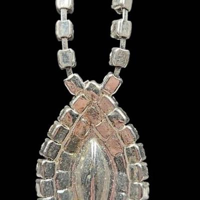 Vintage Green Rhinestone Crystal Adjustable Necklace
