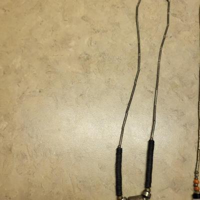 BEADED LIQUID SILVER NECKLACES