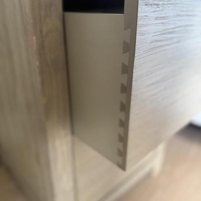 Sale Photo Thumbnail #42: The RH TEEN nightstand is a modern, minimalist piece designed for the bedroom. It features two drawers for storage and is crafted from light wood, offering a sleek finish. This fully assembled nightstand is suitable for indoor use and is part of the origi