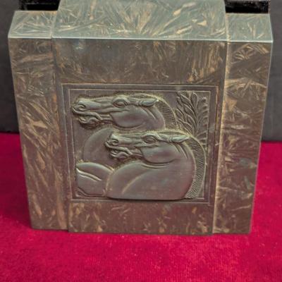 1930's Art Deco Hickok USA Molded Bakelite/Catalin Valet Box Gold Horses #49