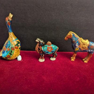 Vintage Chinese Cloisonne Animals #53