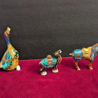 Vintage Chinese Cloisonne Animals #53