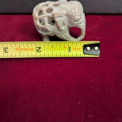 Hand Carved Soapstone Elephant #60