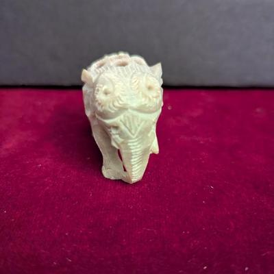 Hand Carved Soapstone Elephant #60