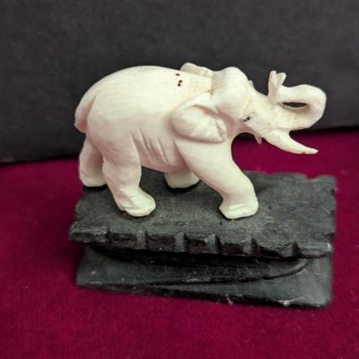 Vintage Hand Carved Elephants #61