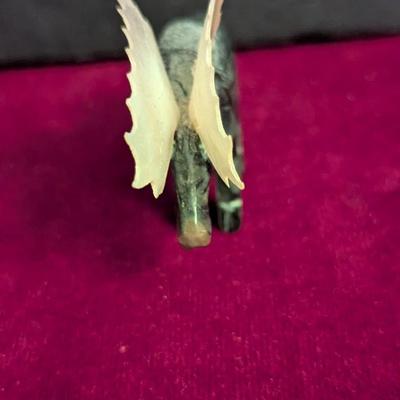 Hand Carved Moose Statue Signed #66