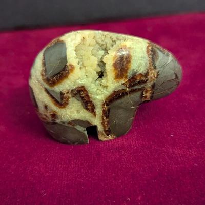 Natural Carved Stone Bear Figure #70