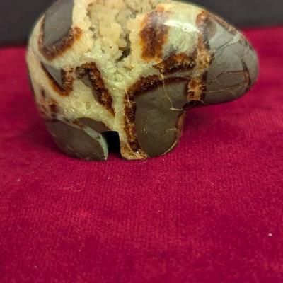 Natural Carved Stone Bear Figure #70