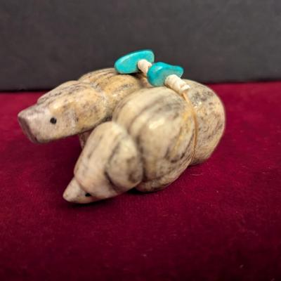 Native American Zuni Marble Bears #73