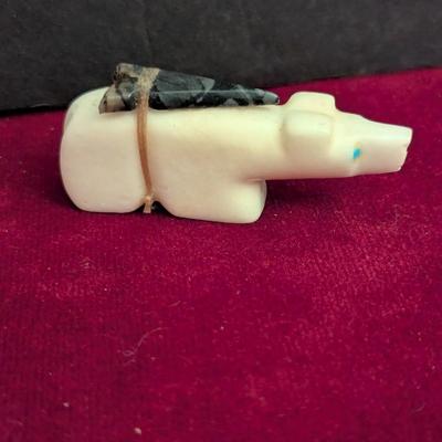 Native American Brian Leonard Zuni Alabaster Bear #73