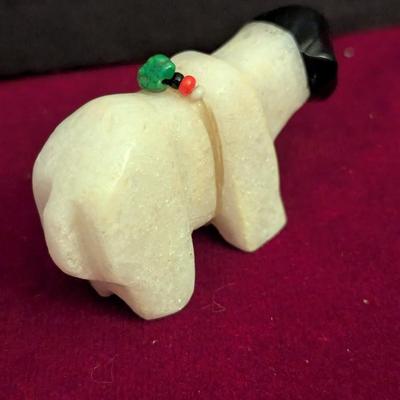 Native American Zuni Marble Bear #74