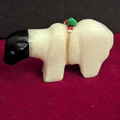 Native American Zuni Marble Bear #74