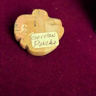 Gordon Poncho Carved Frog Opal Stone Frog Porcelain Shaker Frog #77