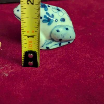 Gordon Poncho Carved Frog Opal Stone Frog Porcelain Shaker Frog #77