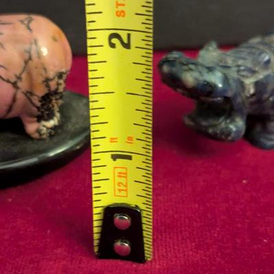 Hand Carved Stone Hippos #79