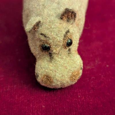 Vintage Wagner Kunstlerschutz Flocked Hippo Figure Handwork West Germany #80