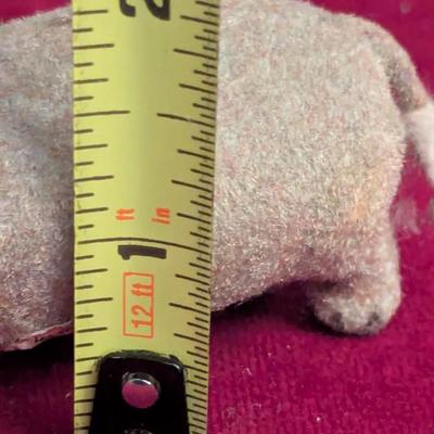 Vintage Wagner Kunstlerschutz Flocked Hippo Figure Handwork West Germany #80