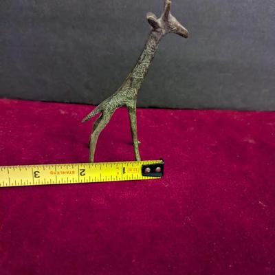 Vintage Brass Giraffe Etched Design #87