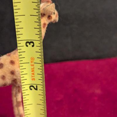 Vintage Wagner Kunstlerschutz Flocked Giraffe Figure Handwork West Germany #88