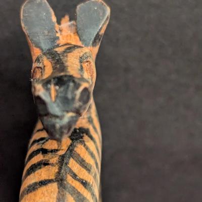 Zebra Arm Bangle Bracelet Hand Carved Artisan Wood #92