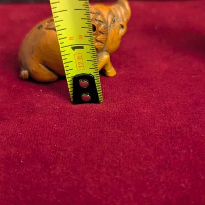 Hand Carved Boxwood Netsuke Boar #94