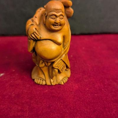 Hand Carved Boxwood Buddha #95