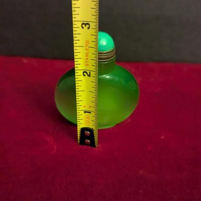 Antique Green Jade Snuff Bottle #104