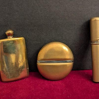 Vintage Brass Perfume Bottles #113