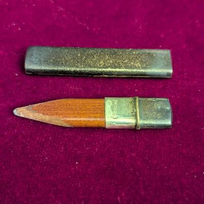 Vintage Silver Cosmetic Sterling Handle On Pencil Items #116