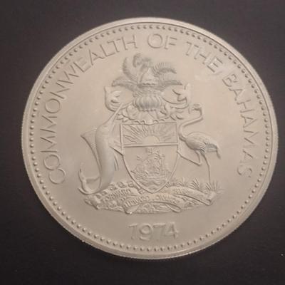 1974 Commonwealth of Bahamas First Year Anniversary of Independance Sir Milo Butler $10 Silver Coin Circulated (#34)