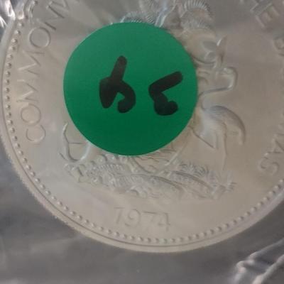 1974 Commonwealth of Bahamas First Year Anniversary of Independance Sir Milo Butler $10 Silver Coin Circulated (#34)