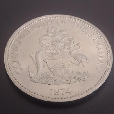 1974 Commonwealth of Bahamas First Year Anniversary of Independance Sir Milo Butler $10 Silver Coin Circulated (#34)