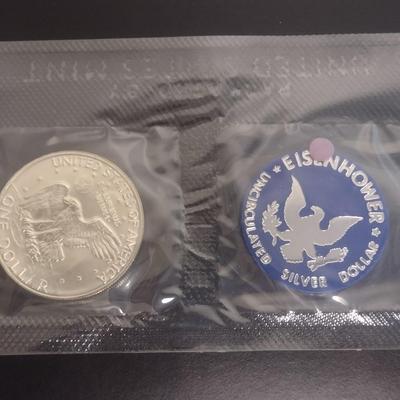 1973 US Eisenhower Silver Dollar Uncirculated Coin (#42)