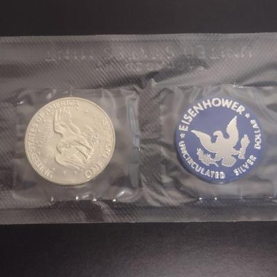 1973 US Eisenhower Silver Dollar Uncirculated Coin (#43)