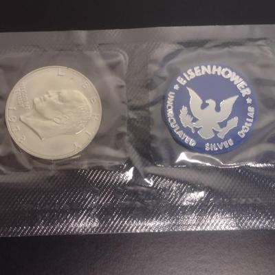 1973 US Eisenhower Silver Dollar Uncirculated Coin (#43)