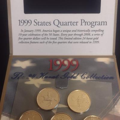 1999 Special Limited Edition 24K Gold Clad State Quarter Collection in Original Packaging (#45)
