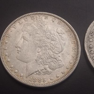1885 and 1900 US Mint Morgan Silver Dollars Circulated (#49)