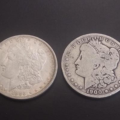1885 and 1900 US Mint Morgan Silver Dollars Circulated (#49)
