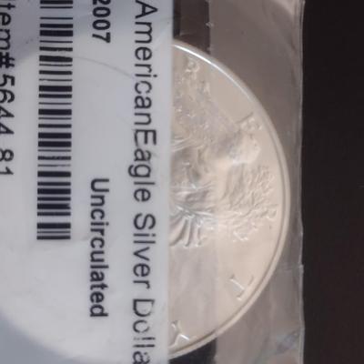 2007 US Mint $1 Silver Eagle Coin Uncirculated (#55)