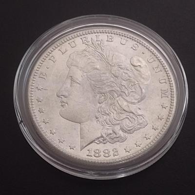 1882-S US Mint Morgan Silver Dollar Coin High Grade Condition (#56)