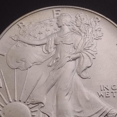 1986 US Mint Silver Eagle $1 Coin High Grade Condition (#58)